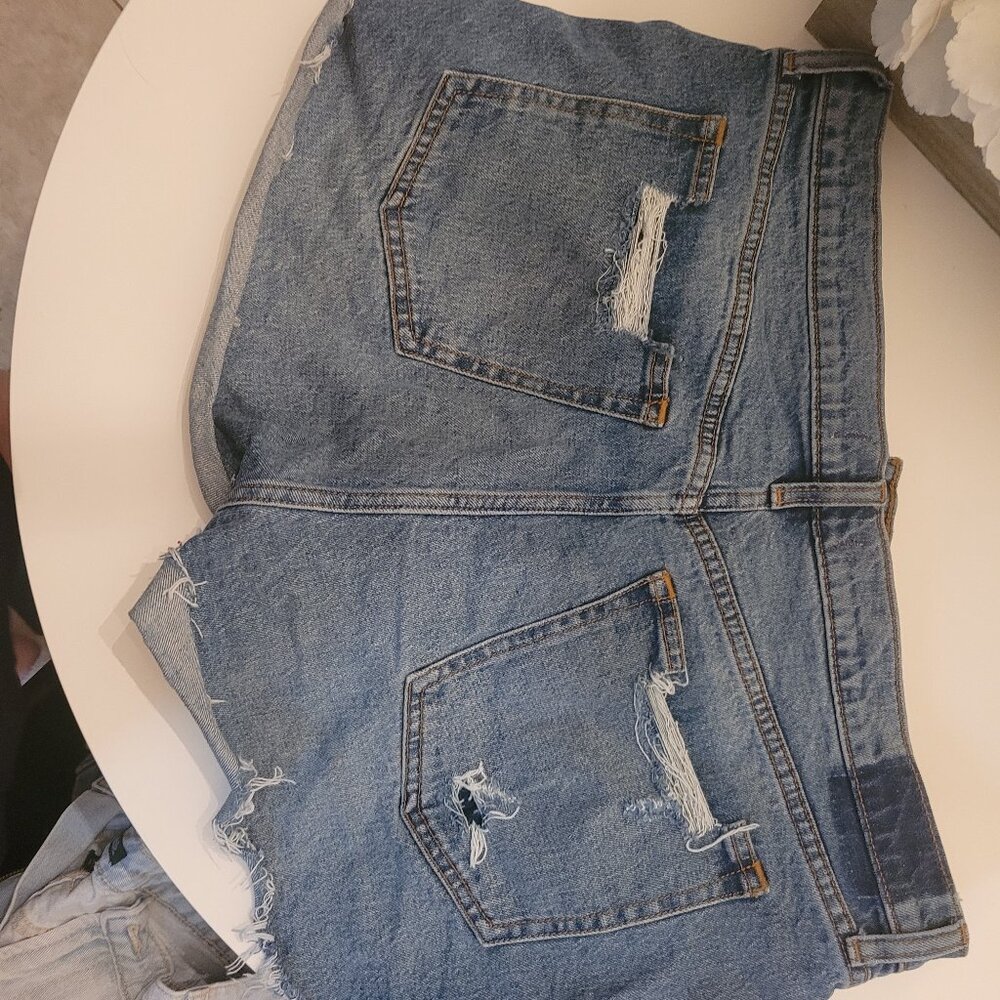 Distressed Jean Shorts